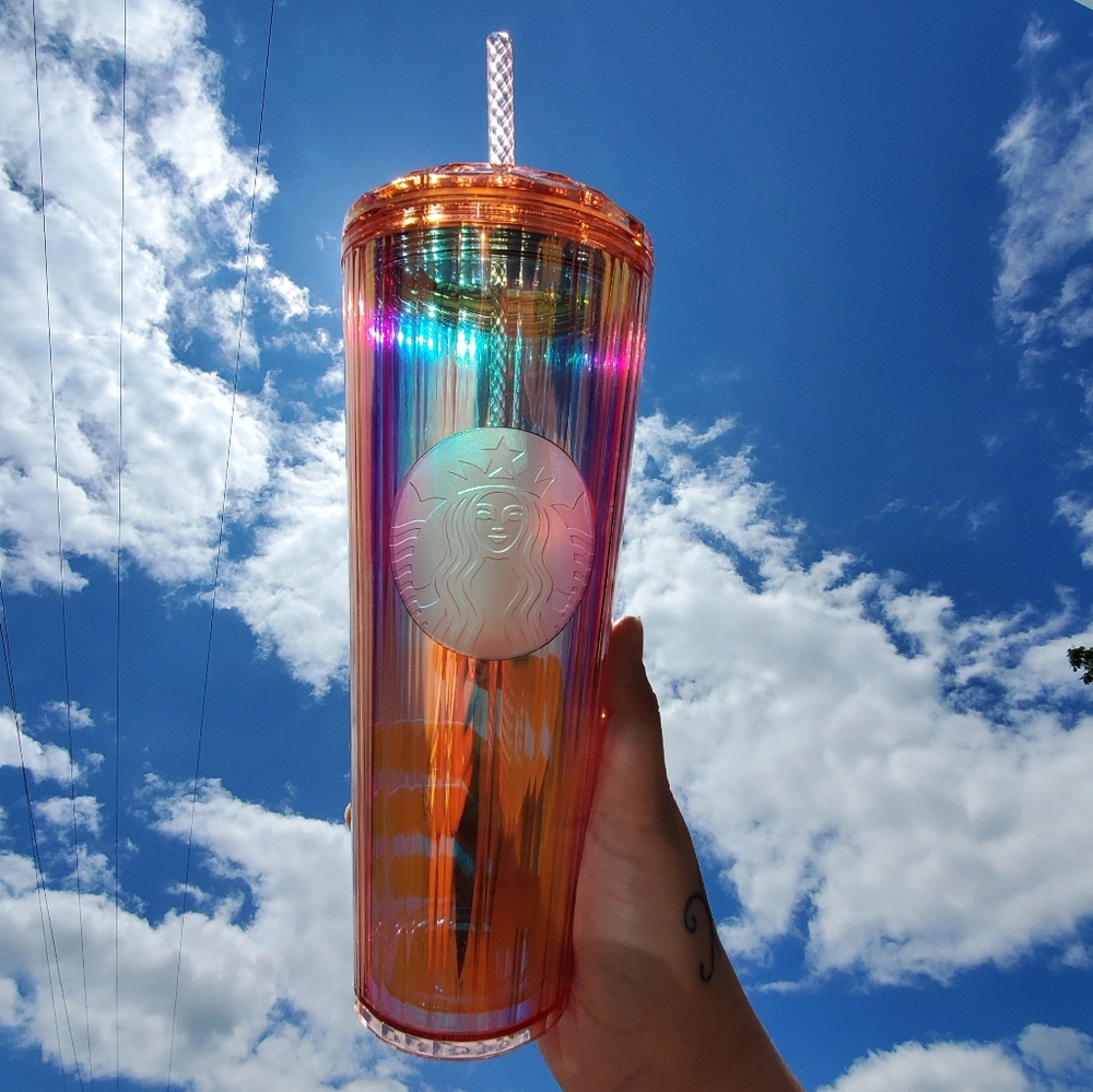 Starbucks rose gold irridescent tumbler